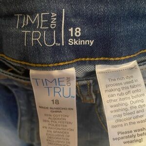 Time and Tru Denim Skinny Jeans